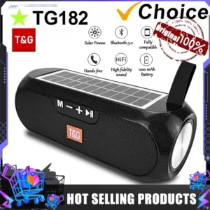 T&G TG182 Solar Charging Portable Stereo speakers Wireless Bluetooth