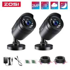ZOSI 2pcs/lot 1080P HD-TVI 2MP CCTV Security Camera ,80ft Night Vision